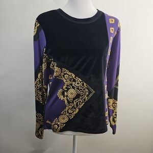 Lynn Ritchie Silk Blend Long Sleeve Top Size Medium